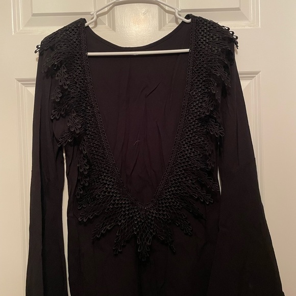 For love and lemon Roosevelt mini dress with embellished bell sleeves - Picture 5 of 10